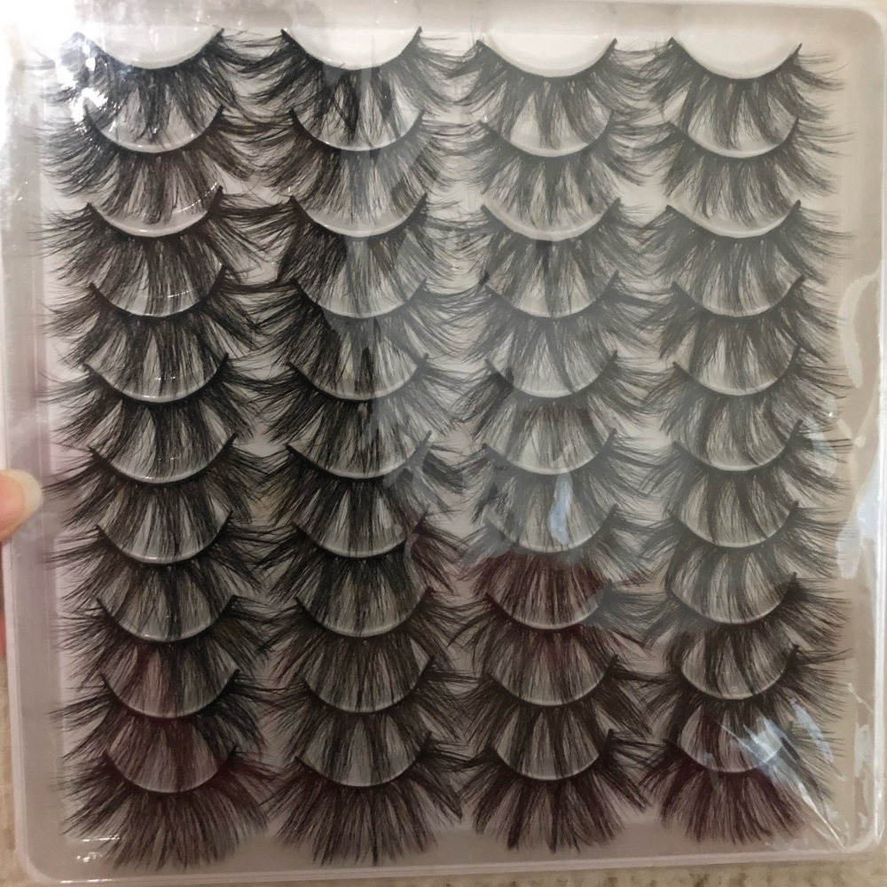 20 Pairs 20mm Long Dramatic Natural False Fake Eyelashes
